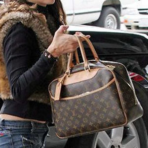 Louis Vuitton Brown Tan Monogram Shoulder Bag